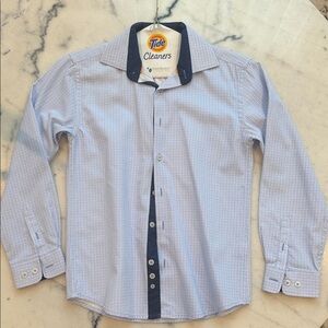 Blue Long Sleeve Button-Up Shirt